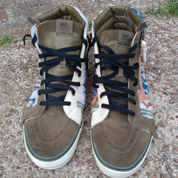 Vans Men's High-Top Sneakers - Brown, Cream, and Black - Picture 13 of 13